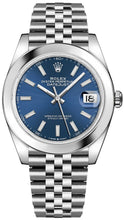 Load image into Gallery viewer, Rolex Datejust 41 Blue Dial Jubilee Luxury Men's Watch 126300-0002