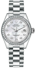 Load image into Gallery viewer, Rolex Datejust 31 Mother Of Pearl White Gold Diamond Watch 278289RBR-0005