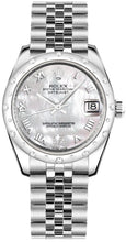 Load image into Gallery viewer, Rolex Datejust 31 Mother of Pearl Roman Numeral Diamond Watch 178344-0004