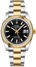 Load image into Gallery viewer, Rolex Datejust 36 Black Dial Oyster Bracelet Watch 116203-0126