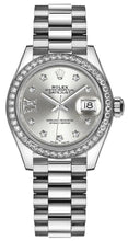 Load image into Gallery viewer, Rolex Lady-Datejust 28 Women's Platinum Diamond Watch 279136RBR-0003