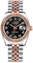 Load image into Gallery viewer, Rolex Datejust 31 Concentric Circle Black Dial Watch 178271