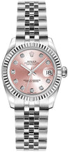 Load image into Gallery viewer, Rolex Lady-Datejust 26 Pink Diamond Dial Fluted Bezel Women's Watch 179174