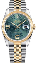 Load image into Gallery viewer, Rolex Datejust 36 Green Floral Dial Watch 116233