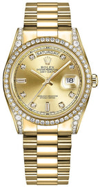 Rolex Day-Date 36 Champagne Diamond Watch 118388-0019