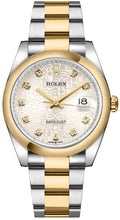 Load image into Gallery viewer, Rolex Datejust 36 Silver Jubilee Dial Diamonds Watch 126203-0028