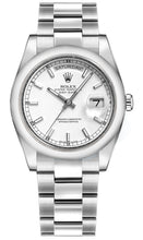 Load image into Gallery viewer, Rolex Day-Date 36 White Dial Oyster Bracelet Gold Watch 118209
