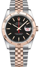 Load image into Gallery viewer, Rolex Datejust 36 Black Dial Rose Gold &amp; Steel Unisex Watch 116261