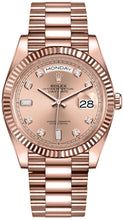 Load image into Gallery viewer, Rolex Day-Date 36 18k Everose Gold Women's Watch 128235-0009