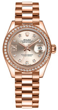 Load image into Gallery viewer, Rolex Lady-Datejust 28 Diamond Rose Gold Watch 279135RBR-0003