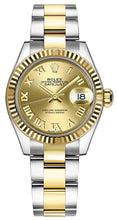 Load image into Gallery viewer, Rolex Lady-Datejust 28 Champagne Roman Numeral Women's Watch 279173-0010