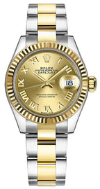 Rolex Lady-Datejust 28 Champagne Roman Numeral Women's Watch 279173-0010