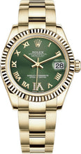 Load image into Gallery viewer, Rolex Datejust 31 Green Dial Gold Watch 178278-0131