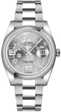 Load image into Gallery viewer, Rolex Datejust 36 Silver Floral Dial Watch 116200-0071