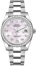 Load image into Gallery viewer, Rolex Datejust 36 Pink Mother of Pearl Diamond Watch 116244