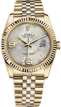 Load image into Gallery viewer, Rolex Datejust 36 Silver Floral Dial Watch 116238-0082