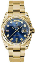 Load image into Gallery viewer, Rolex Day-Date 36 Blue Diamond Dial Watch 118238