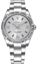 Load image into Gallery viewer, Rolex Oyster Perpetual Air-King White Gold Fluted Bezel Watch 114234