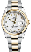 Load image into Gallery viewer, Rolex Datejust 36 White Dial Gold &amp; Steel Watch 116203