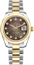 Load image into Gallery viewer, Rolex Datejust 31 Black Mother of Pearl Diamond Women's Watch 178243-0068