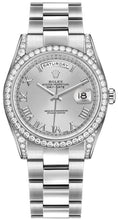 Load image into Gallery viewer, Rolex Day-Date 36 Silver Roman Numeral Oyster Bracelet Gold Watch 118389-0121