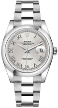 Load image into Gallery viewer, Rolex Datejust 36 Silver Roman Numeral Oyster Bracelet Watch 116200-0062