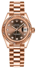 Load image into Gallery viewer, Rolex Lady-Datejust 28 Chocolate Diamond Dial Women's Watch 279175-0016