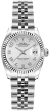 Load image into Gallery viewer, Rolex Lady-Datejust 26 Women's White Gold Fluted Bezel Watch 179174