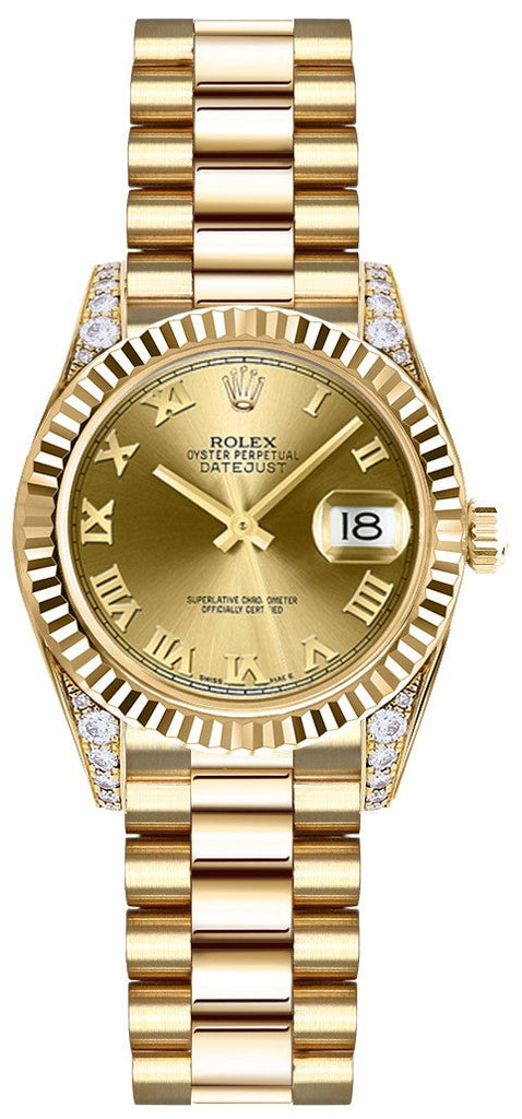 Rolex Lady-Datejust 26 Solid Gold Women's Watch 179238