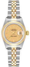 Load image into Gallery viewer, Rolex Lady-Datejust 26 Champagne Tapestry Dial Women's Watch 69173