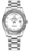 Load image into Gallery viewer, Rolex Day-Date 36 Silver Roman Numeral Dial Gold Watch 118239-0088