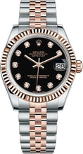 Load image into Gallery viewer, Rolex Datejust 31 Black Diamond Dial Watch 178271-0017