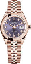 Load image into Gallery viewer, Rolex Lady-Datejust 28 Purple Diamond Gold Watch 279165-0020