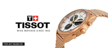 Load image into Gallery viewer, Tissot T Classic PR 100 Chronograph Silver Dial Rose Gold Mesh Bracelet Watch For Men - T101.417.33.031.01