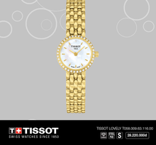 Load image into Gallery viewer, Tissot T-Lady Lovely Mother of Pearl Dial Gold Steel Strap Watch For Women - T058.009.63.116.00