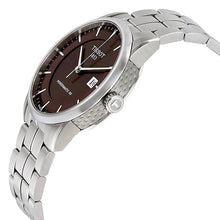 Load image into Gallery viewer, Tissot Luxury Powermatic 80 Brown Dial Silver Steel Strap Watch For Men - T086.407.11.291.00