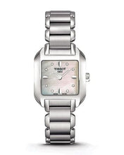Load image into Gallery viewer, Tissot T Wave Diamonds Mother of Pearl Dial Silver Steel Strap Watch for Women - T02.1.285.74
