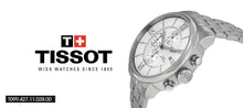Load image into Gallery viewer, Tissot Chemin des Tourelles Automatic Chronograph White Dial Silver Steel Strap Watch for Men - T099.427.11.038.00