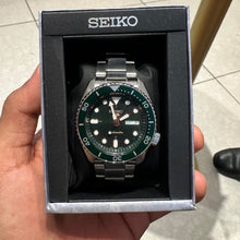 Load image into Gallery viewer, Seiko 5 Sports Automatic Analog Green Dial Silver Steel Strap Watch For Men - SRPD63K1