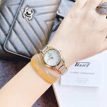 Load image into Gallery viewer, Tissot T Wave Mother of Pearl Dial Two Tone Steel Strap Watch for Women - T023.210.22.117.00