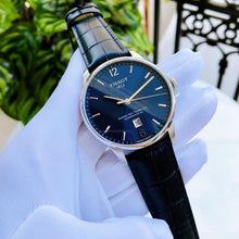 Load image into Gallery viewer, Tissot Chemin Des Tourelles Powermatic 80 Blue Dial Blue Leather Strap Watch for Men - T099.407.16.047.00