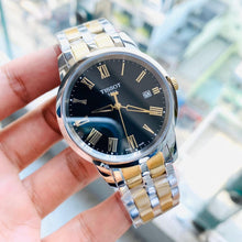 Load image into Gallery viewer, Tissot T Classic Dream Black Dial Two Tone Steel Strap Watch for Men - T033.410.22.053.01