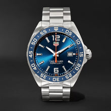 Load image into Gallery viewer, Tag Heuer Formula 1 Quartz Blue Dial Silver Steel Strap Watch for Men - WAZ1010.BA0842