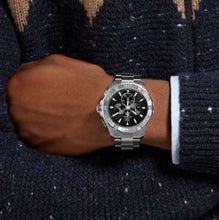 Load image into Gallery viewer, Tag Heuer Aquaracer Chronograph Black Dial Silver Steel Strap Watch for Men - CAY1110.BA0927
