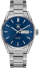 Load image into Gallery viewer, Tag Heuer Carrera Automatic Blue Dial Silver Steel Strap Watch for Men - WAR201E.BA0723