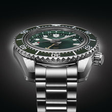 Load image into Gallery viewer, Seiko Prospex GMT Divers Automatic Marine Green Dial Silver Steel Strap Watch For Men - SPB381J1
