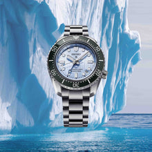 Load image into Gallery viewer, Seiko Prospex Limited Edition Automatic GMT Glacier Blue Dial Silver Steel Strap Watch For Men - SPB385J1