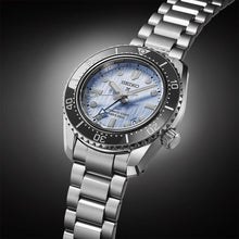 Load image into Gallery viewer, Seiko Prospex Limited Edition Automatic GMT Glacier Blue Dial Silver Steel Strap Watch For Men - SPB385J1
