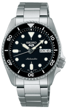 Load image into Gallery viewer, Seiko 5 Sports SKX Automatic Black Dial Silver Steel Strap Watch For Men - SRPK29K1