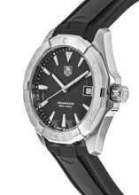Load image into Gallery viewer, Tag Heuer Aquaracer Quartz Black Dial Black Rubber Strap Watch for Men - WAY1110.FT8021